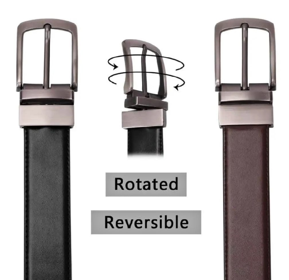 2-in-1 Premium And Versatile Reversible Leather Belt for Every Occasion