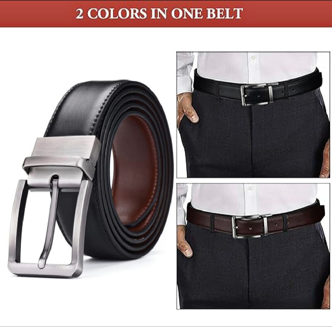 2-in-1 Premium And Versatile Reversible Leather Belt for Every Occasion
