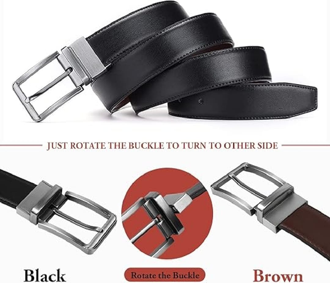2-in-1 Premium And Versatile Reversible Leather Belt for Every Occasion